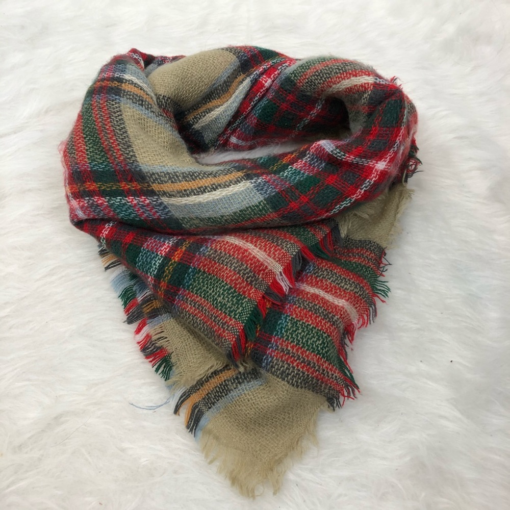 Plaid Blanket Scarf
